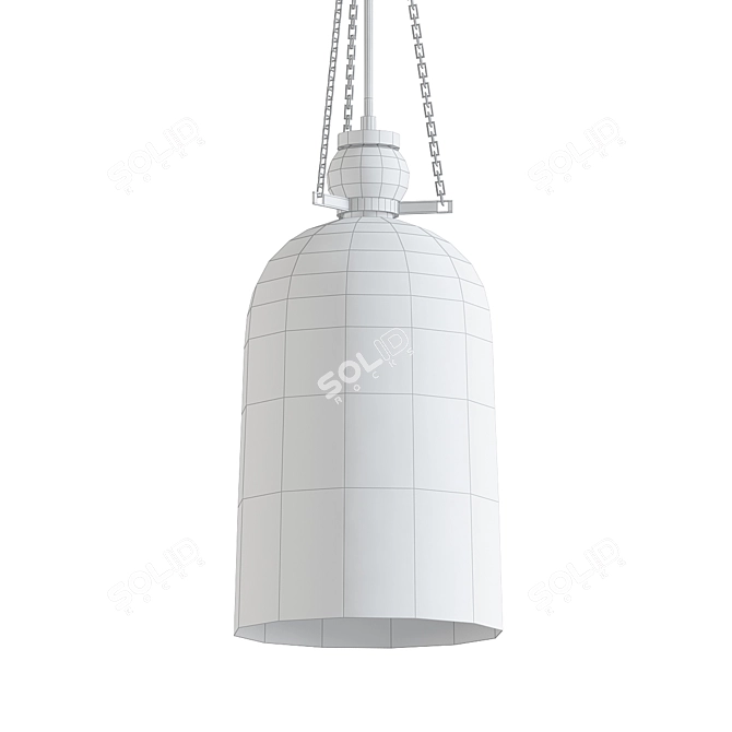 Elegant Cloche Pendant 3D model image 2