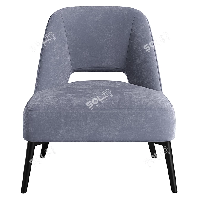 Sleek Dante Armchair: Luxury and Comfort 3D model image 4