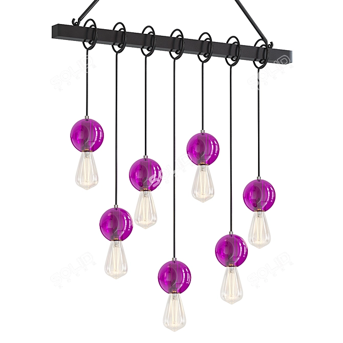 Metropolis Chandelier: Modern, Elegant Lighting 3D model image 1