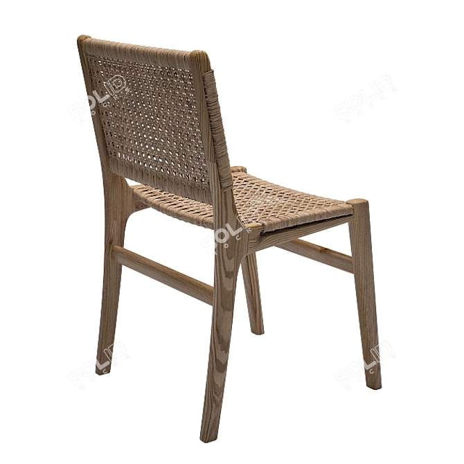 Olympus Rattan Dining Chair: Elegant and Comfortable 3D model image 4