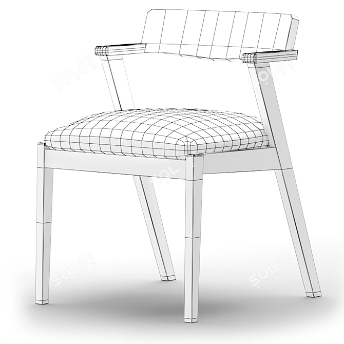 Zola Mid-Century Modern Chair 3D model image 6