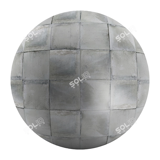 Form Gray Floor Tile: 8 Textures, PBR 4K Seamless 3D model image 1