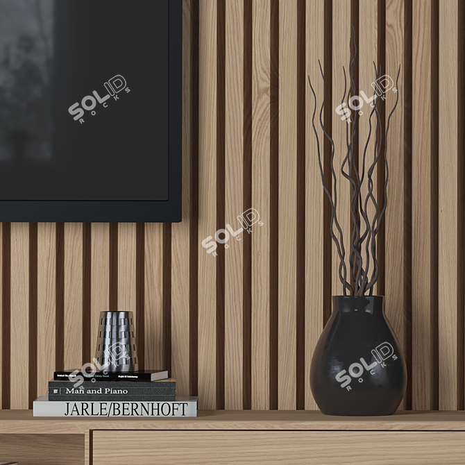 Modular TV Wall Unit 047 3D model image 3