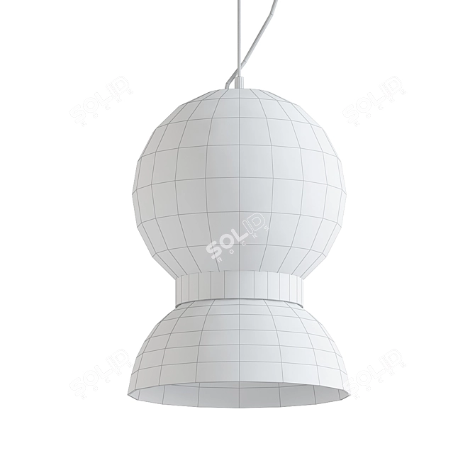 Nordic LED Dining Chandelier 3D model image 2