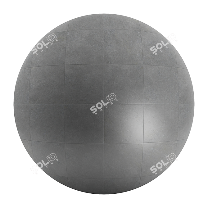 Cumulus Anthracite Concrete Tile - 4x4 Texture 3D model image 1