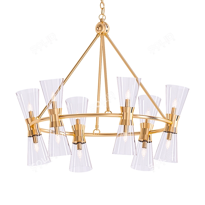 Contemporary Queenell Chandelier 3D model image 1
