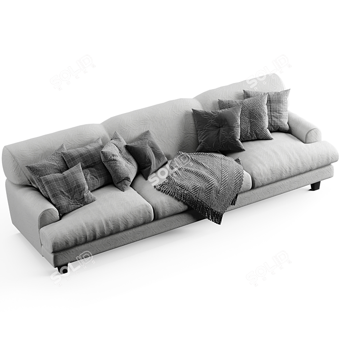 Elegant Tuscany Sofa 3D model image 5