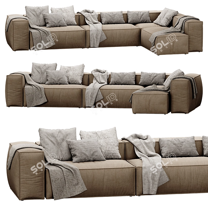 MODULAR COSIMA SOFA: Versatile Elegance 3D model image 4