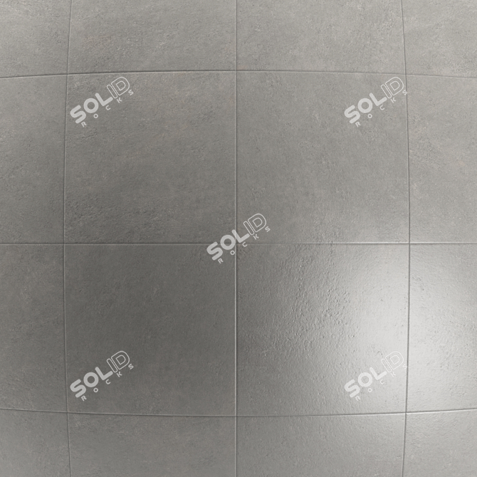 Cumulus Gray Concrete Floor Tile - 4x4 PBR 4k Seamless 3D model image 2