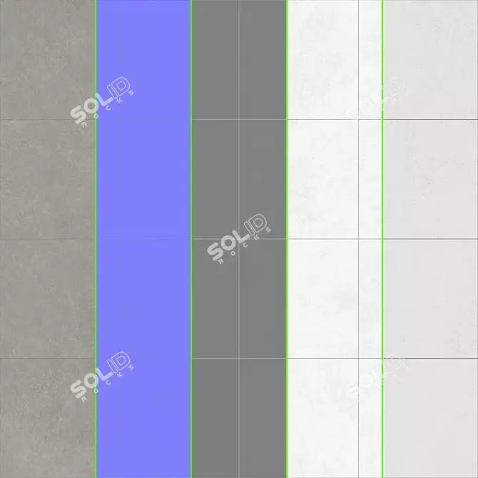 Cumulus Gray Concrete Floor Tile - 4x4 PBR 4k Seamless 3D model image 3