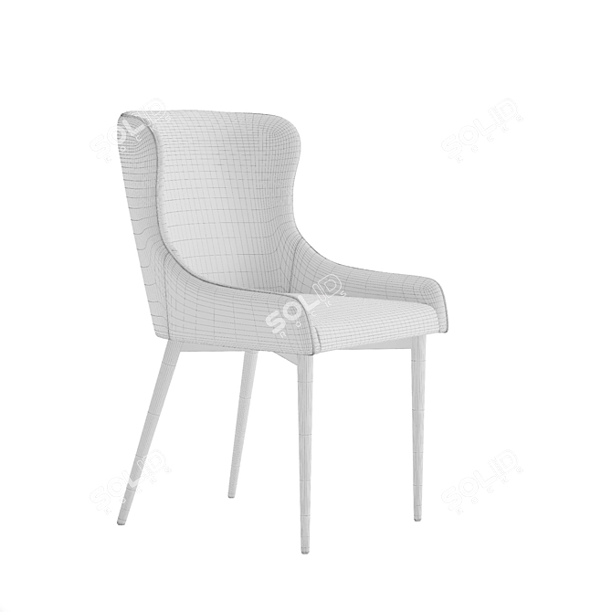 Elegant Velvet Jazz Chair 3D model image 2