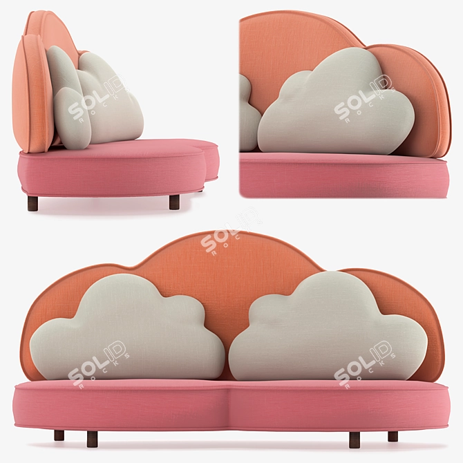 Kids 3D Sofa - Vray Render | 3Ds Max & FBX Formats 3D model image 2