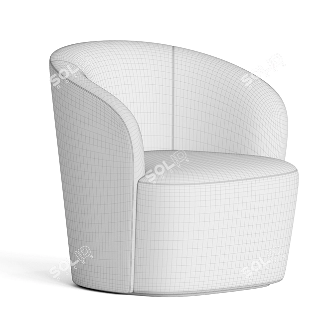 Ritz Swoon Armchair: Elegant & Luxurious 3D model image 4