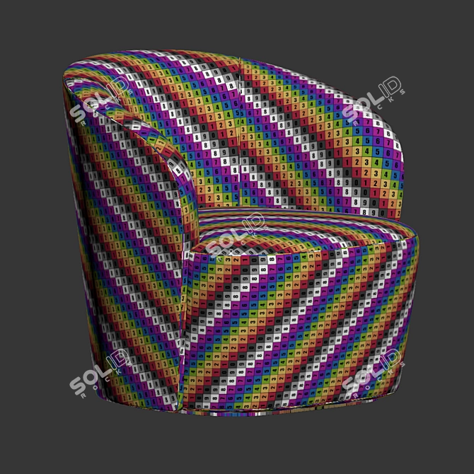 Ritz Swoon Armchair: Elegant & Luxurious 3D model image 5