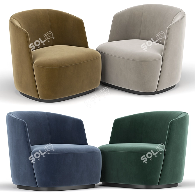 Felix Modern Armchair: Stylish Comfort for Any Space 3D model image 2