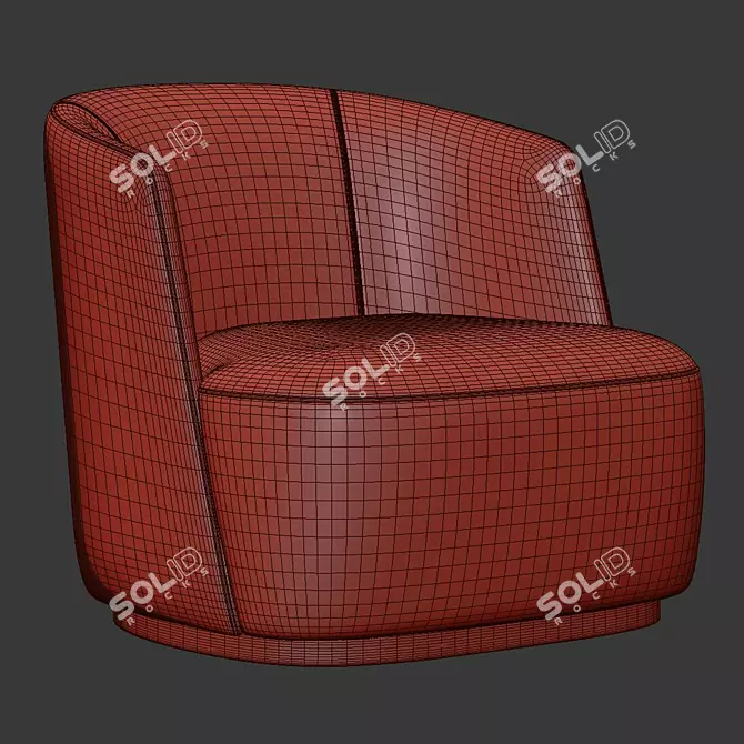 Felix Modern Armchair: Stylish Comfort for Any Space 3D model image 5
