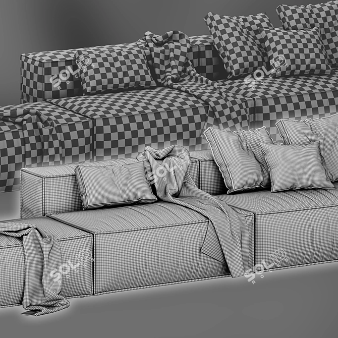 Modular Cosima Sofa: Versatile Design 3D model image 5