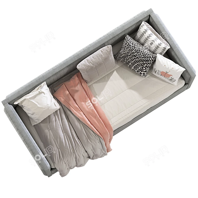 Modern Convertible Sofa Bed 3D model image 7