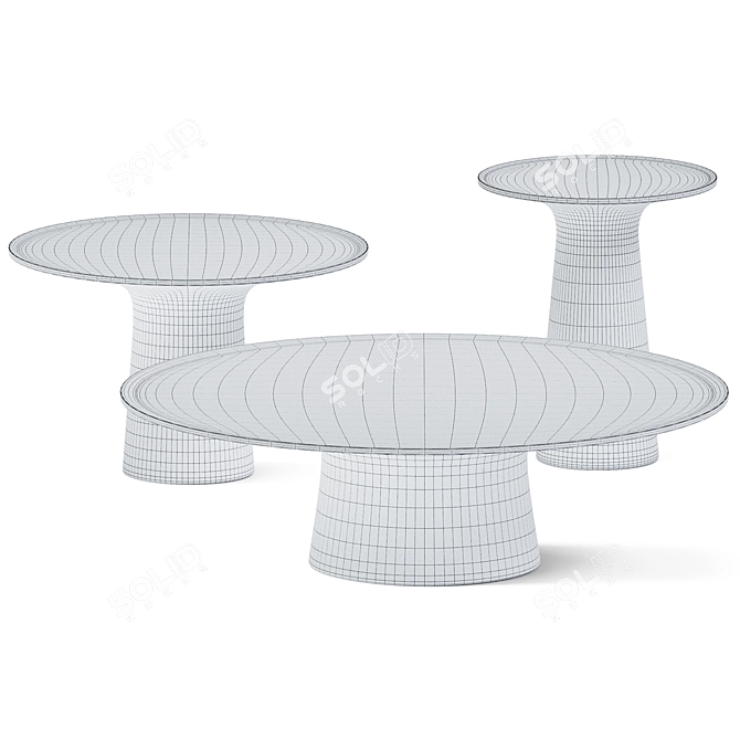 Minimalist Metal Coffee Tables 3D model image 3