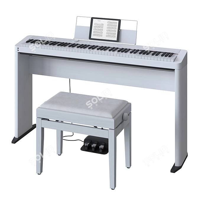 Casio PX-S1000: Stylish and Compact Digital Piano 3D model image 8