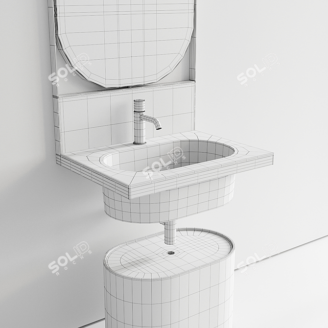 Ceramica Cielo Elle Oval Washbasin 3D model image 5