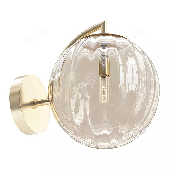 Elegant Grigio Wall Light 3D model image 1