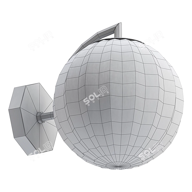 Elegant Grigio Wall Light 3D model image 2