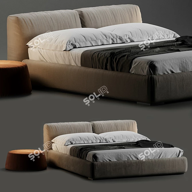 Modern Square Lomo Sofa 3D model image 1