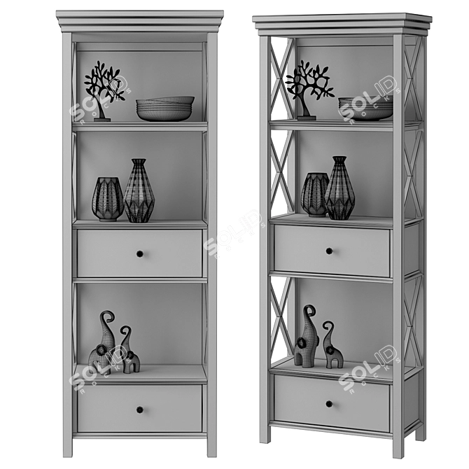 Tyler Creek Narrow Shelving Unit 3D model image 2