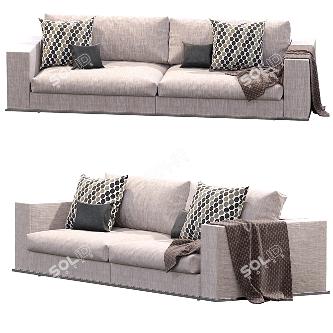 Modern Elegance: Hamilton Sofa by Minotti 3D model image 1