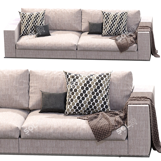 Modern Elegance: Hamilton Sofa by Minotti 3D model image 2