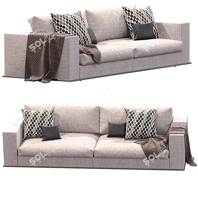 Modern Elegance: Hamilton Sofa by Minotti 3D model image 4