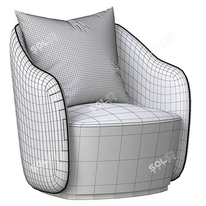 Audrey M Modern Armchair 3D model image 8