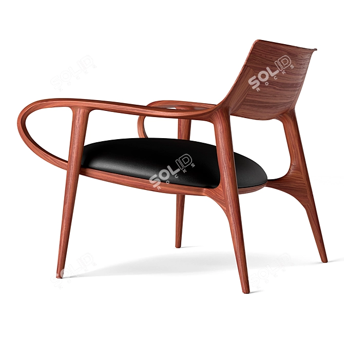 Timeless Elegance: Jader Almeida Celine Lounge Chair 3D model image 2