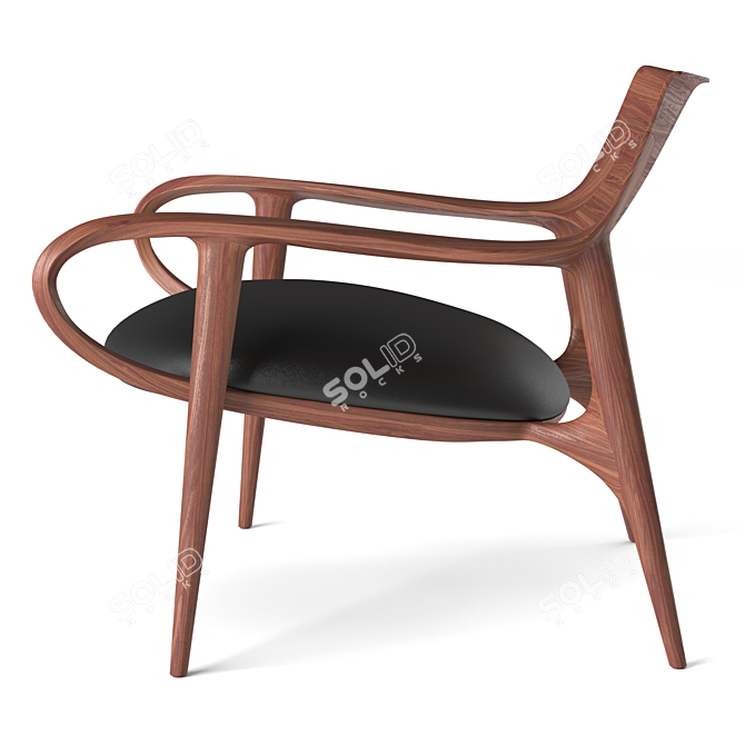 Timeless Elegance: Jader Almeida Celine Lounge Chair 3D model image 9