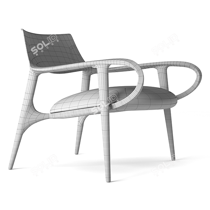 Timeless Elegance: Jader Almeida Celine Lounge Chair 3D model image 11