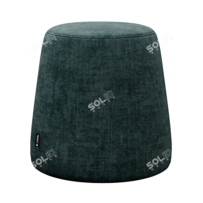 Elegant Juhl Velvet Ottoman 3D model image 2