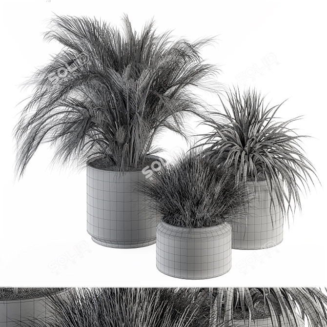 Fresh Greenery: Indoor Plant Set 3D model image 1