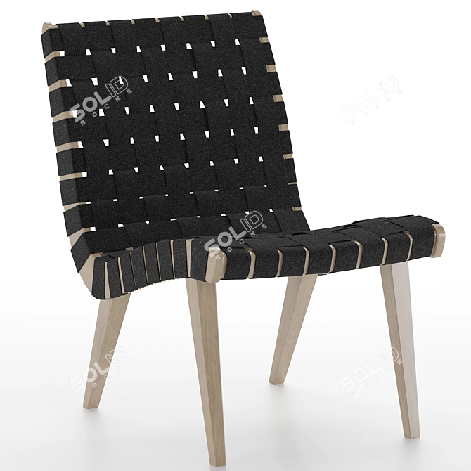 Modern Knoll Risom Lounge Chair 3D model image 1