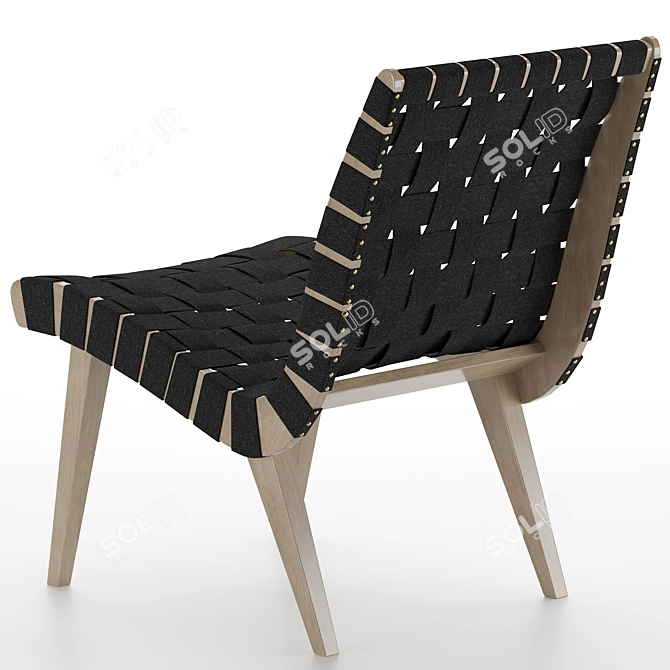 Modern Knoll Risom Lounge Chair 3D model image 2