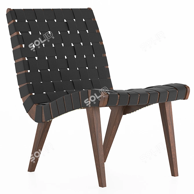 Modern Knoll Risom Lounge Chair 3D model image 14