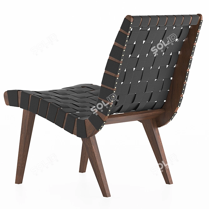 Modern Knoll Risom Lounge Chair 3D model image 15