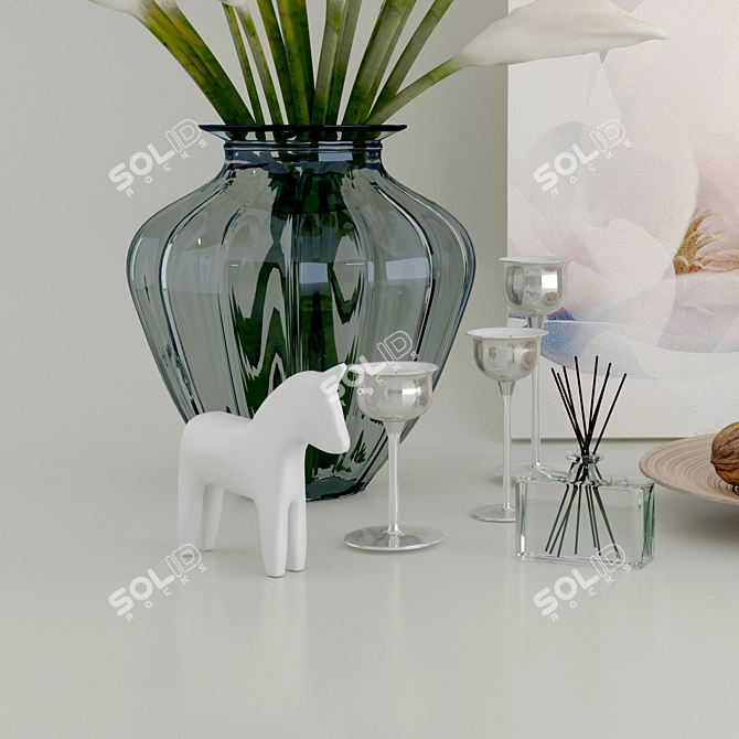 IKEA Decor Collection: Art, Flowers, Vase & More! 3D model image 2