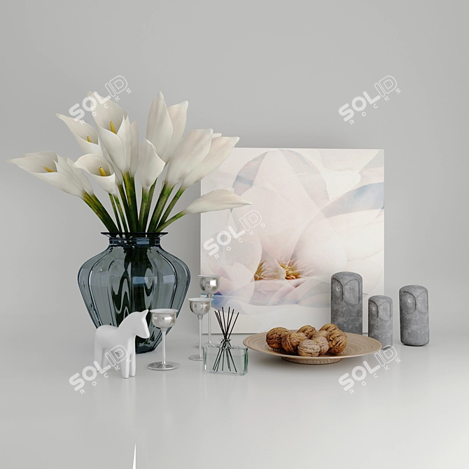 IKEA Decor Collection: Art, Flowers, Vase & More! 3D model image 6