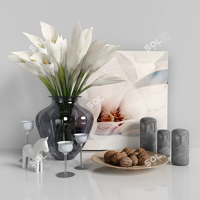 IKEA Decor Collection: Art, Flowers, Vase & More! 3D model image 7