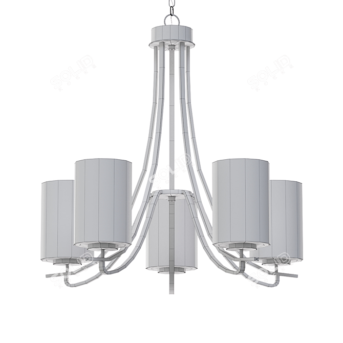 Elegant Sand Coal Chandelier 3D model image 2