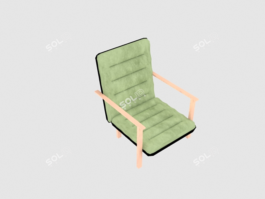 Sleek Modern Office Chair 3D model image 1