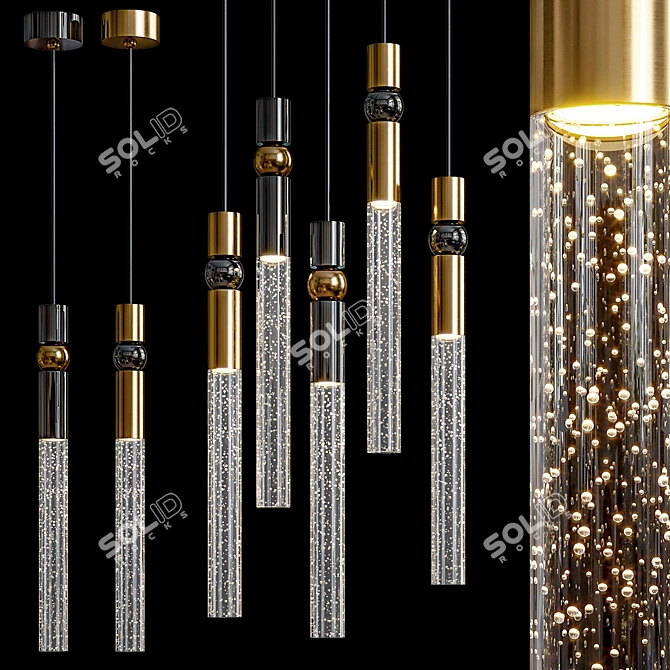 Spree Lamp - Sleek and Stylish Pendant 3D model image 2