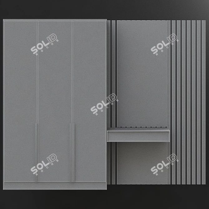 Spacious 300cm Cupboard 3D model image 3