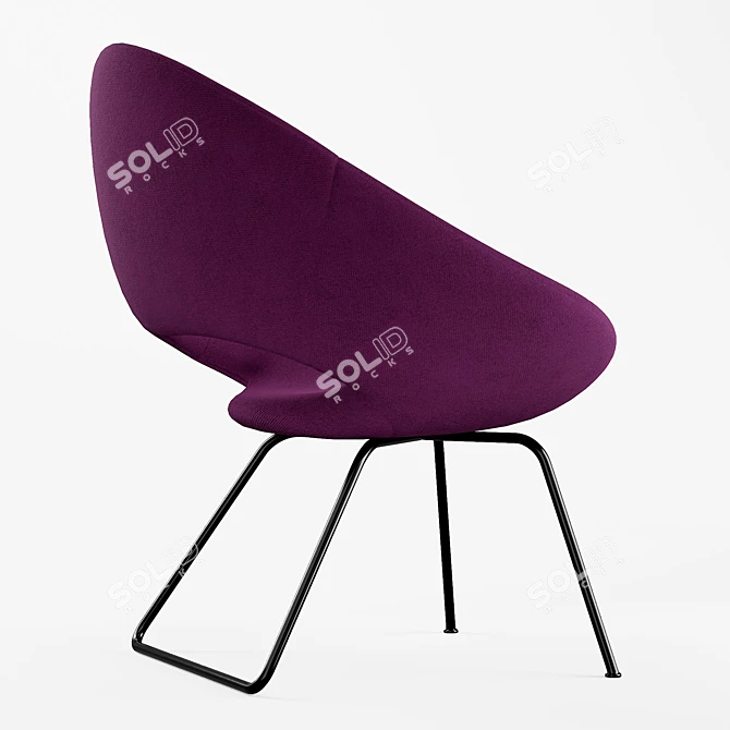 Modern Shark Lounge Chair: Comfortable and Stylish 3D model image 5